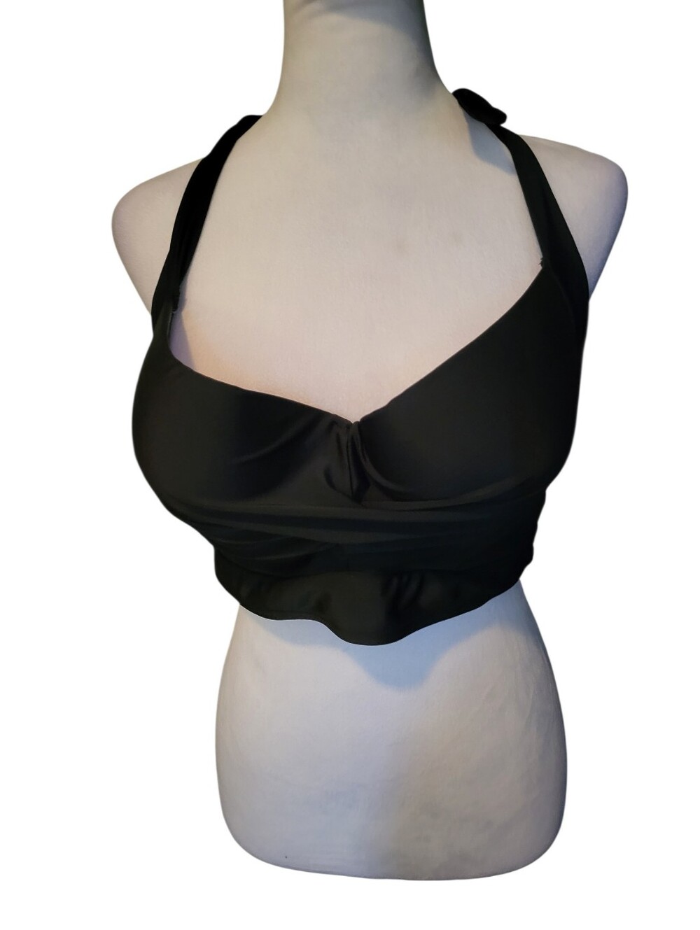Shein Halter Bikini Top Black sz 3XL